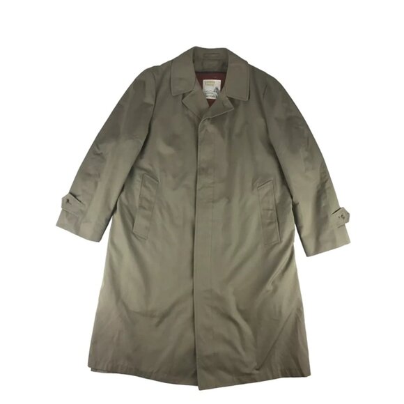 London Towne Mens Beige Lined Collared Button Up Front Trench Coat Size‎ 42 - Picture 1 of 10